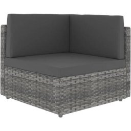 Vidaxl - Modulares Sofa-Eckteil Poly Rattan Grau Grau