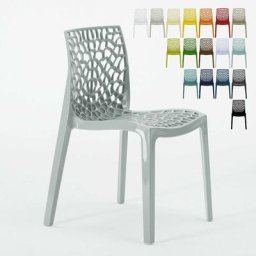 Stapelbar Polypropylen Küche Bar Stühle Gruvyer Farbe: Grau - Grand Soleil