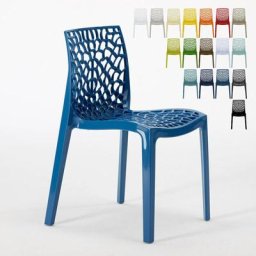 Stapelbar Polypropylen Küche Bar Stühle Gruvyer Farbe: Blau - Grand Soleil