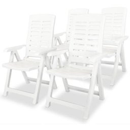 Vidaxl - Garten-Liegestühle 4 Stk. Kunststoff Weiß Weiß