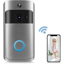 Kabellose Türklingel mit Smart Camera, WiFi Wireless Video Türklingelkamera mit Bewegungsmelder,