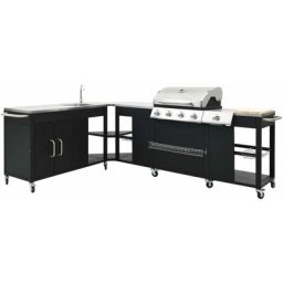 G-Grill kit 4+1 hoek de model Vidaxl Schwarz