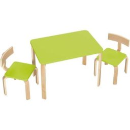 Kindersitzgruppe Kindertisch Kinderstuhl Sitzgruppe Kindermöbel aus 1x Tisch und 2X Stühle Holz