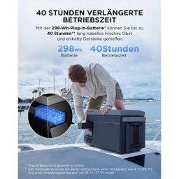 EcoFlow GLACIER Kühlschrank 38 L-Kühl-Gefrierkombination mit Eiswürfelbereiter, Autokühlschrank,