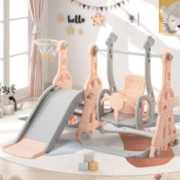 Merax - Kinderrutsche Rutsche Gartenrutsche, 4 in1 multifunktionale Rutsche Kinder mit