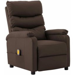 Massagesessel Elektrisch Braun Kunstleder Vidaxl Braun