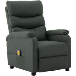 Massagesessel Elektrisch Grau Kunstleder Vidaxl Grau