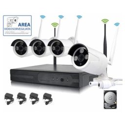 Drahtlose full hd ip 4 kameras 2 mpx 2 tb wifi fernüberwachung kit