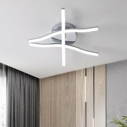 Led Deckenleuchte, Moderne Deckenleuchte, geschwungenes Design, Kaltwei 18 w 6500 k, für Wohnzimmer