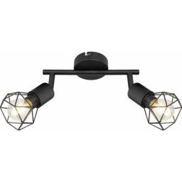 Globo - 2er Spot Xara l schwarz 22 x 8 cm E14, max.40 w Deckenstrahler