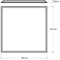 LED-Einbaupanel Hintergrundbeleuchtung 60x60cm - 4400lm - Treiber Philips - 40W Lichtfarbe