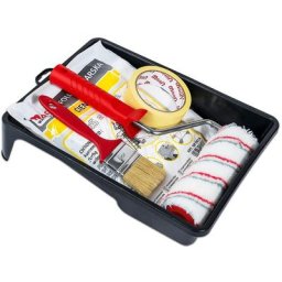 Set Farbrolle Farb Maler Walze Maler Rolle Pinsel Farbwanne Krepp Band Folie