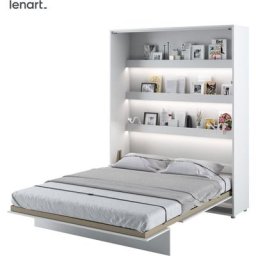 Lenart Schrankbett Wandbett bed concept 12 160x200 vertikal weiß glanz