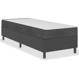 Vidaxl - Boxspringbett Dunkelgrau Stoff 90x200 cm Grau