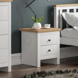 Arlington 2 Schublade Nachttisch Schrank Kommode Nachttisch Schlafzimmermöbel, Weiß