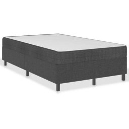Vidaxl - Boxspringbett Dunkelgrau Stoff 120x200 cm Grau