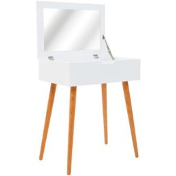 Schminktisch mit Spiegel mdf 60 x 40 x 75 cm Vidaxl Weiß