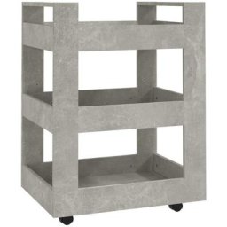 Vidaxl - Küchenwagen Betongrau 60x45x80 cm Holzwerkstoff Grau