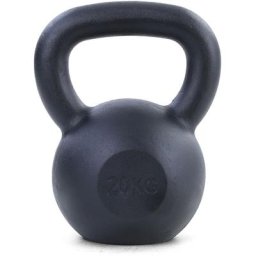 20 kg Premium Gusseisen Kettlebell Kugelhantel Schwunghantel Schwarz