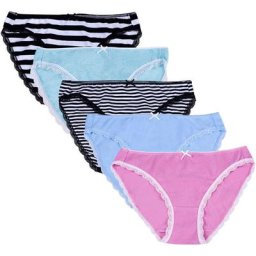 Henda 5x Damen Unterwäsche Shorts Slips Spitzenslip Slips Set Baumwolle Pack Gr.XL - Wie gezeigt