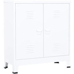 Vidaxl - Aufbewahrungstruhe Industrial Weiß 90x40x100 cm Stahl Weiß