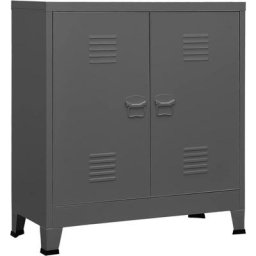 Aufbewahrungstruhe Industrial Anthrazit 90x40x100 cm Stahl Vidaxl Anthrazit