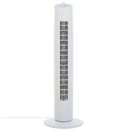 Turmventilator Weiß Kunststoff mit Timer 3 Geschwindigkeitsstufen Oszillation Schlafzimmer Arbeitszimmer Ausstattung Büro Accessories