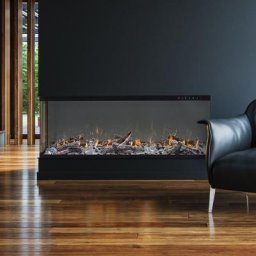 Noble Flame ELLASON [Elektrokamin Wandeinbau]: 1530 - smoky dark / Rauchquarz