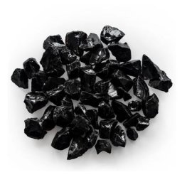 Noble Flame Glutbett: black darkness / Saphirschwarz für ELLASON [dekoratives crushed glass]: ELLASON 740 / 1040
