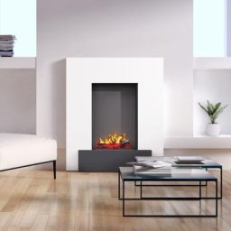 Noble Flame SUVA 950 FS [Opti-myst Elektrokamin mit Heizung]: Weiß - Schwarz, pulverbeschichtet