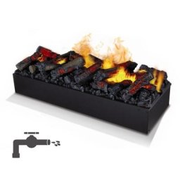 Dimplex Cassette 1000 Pro Kamineinsatz mit Festwasseranschluss, Opti-myst 3D Modell 2023: Kieswanne Schwarz in Wunschlänge