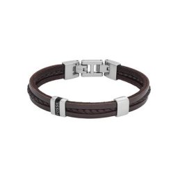 Herren Armband ""JF04133040"", Leder/Edelstahl