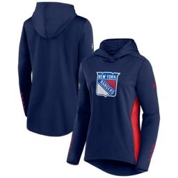 Fanatics Branded Navy/Red New York Rangers Authentic Pro Locker Room Pullover-Hoodie für Damen