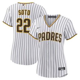 Damen Nike Juan Soto Weiß/Braun San Diego Padres Home Replica Player Jersey