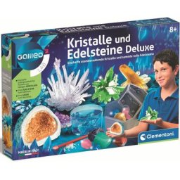 Clementoni® Experimentierkasten Galileo, Kristalle und Edelsteine Deluxe, Made in Europe