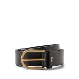 HUGO Ledergürtel Zoey Belt 3,5cm 10226192 01 mit kontrastfarbener Boss-Prägung am Verschluss
