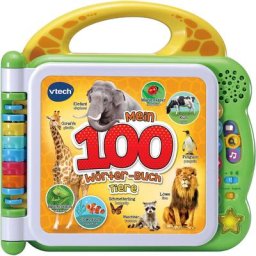 Vtech® Buch VTechBaby, Mein 100-Wörter-Buch: Tiere, grün, mit Licht und Sound