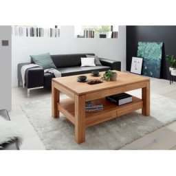 MCA furniture Couchtisch, Couchtisch Massivholz mit Schubladen