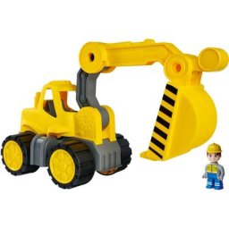 BIG Spielzeug-Bagger Power-Worker Bagger + Figur, Made in Germany