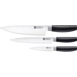 Zwilling Messer-Set Nowo S (Set, 3-tlg., Spick- und Garniermesser 10 cm, Fleischmesser 18 cm, Kochmesser 20 cm), Edelstahl 18/10, farblichen Griffe, Eisgehärtete FRIODUR Klinge