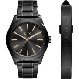Armani Exchange Uhren-Set Edelstahl Herrenuhren Herren