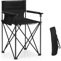 COSTWAY Klappstuhl Campingstuhl belastbar bis 120kg, Regiestuhl faltbar mit Tragetasche, Faltstuhl