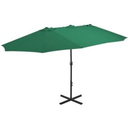 Sonnenschirm mit Aluminium-Mast 460 x 270 cm Grün Vidaxl Grün