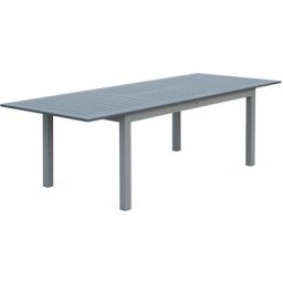 Ausziehbarer Tisch - Chicago Grau - Aluminiumtisch 175/245cm mit Tischverlängerung - Grau