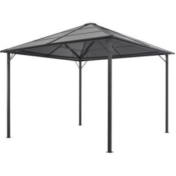 Vidaxl - Gartenpavillon mit Dach Aluminium 3×3 m Schwarz Schwarz