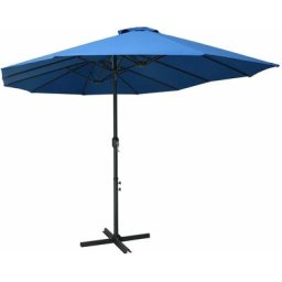 Vidaxl - Sonnenschirm mit Aluminium-Mast 460x270 cm Blau Blau