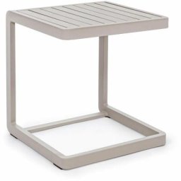 Bizzotto - Couchtisch Konnor für Outdoor und Garten Sonnenliege 40 cm aus Aluminium -Farbrastin