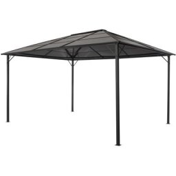 Gartenpavillon mit Dach Aluminium 4×3×2,6 m Schwarz Vidaxl Schwarz