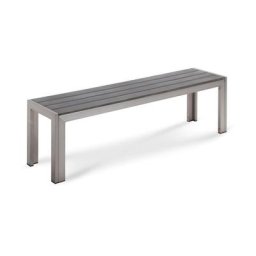 Best Freizeitmöbel Sitz Bank Seattle Aluminium 160 x 34 x 45 cm silber/anthrazit