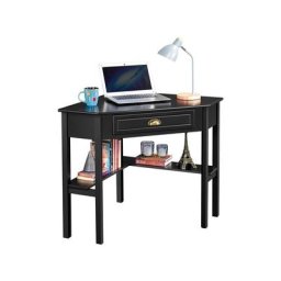 Schreibtisch Ecktisch Platzsparender Computertisch mit Schublade und Regalen Eckschreibtisch für
